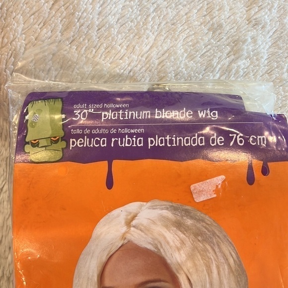 NEW Ladies Halloween supermodel Long Curly Blonde 30” Wig - Picture 2 of 5